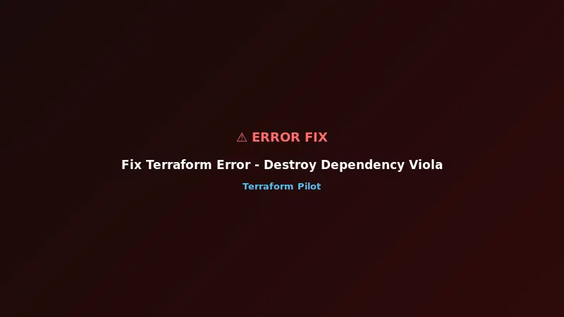 Fix Terraform Error - Destroy Dependency Violation