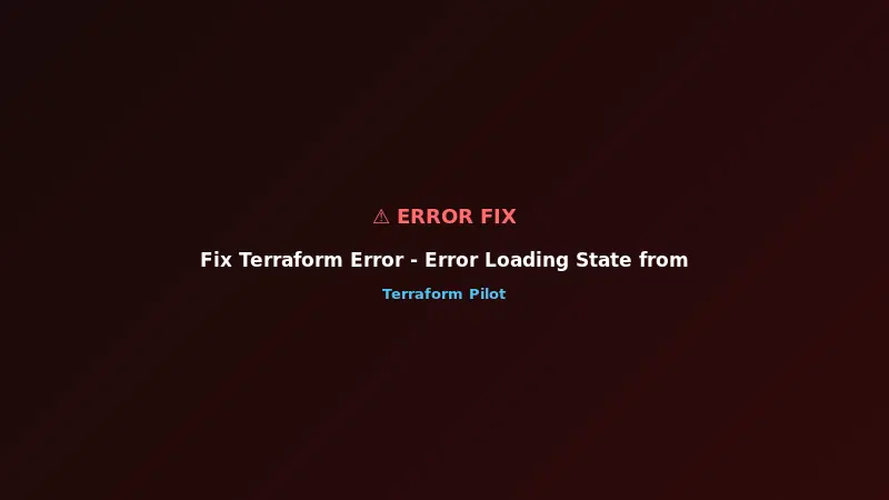 Fix Terraform Error - Error Loading State from S3