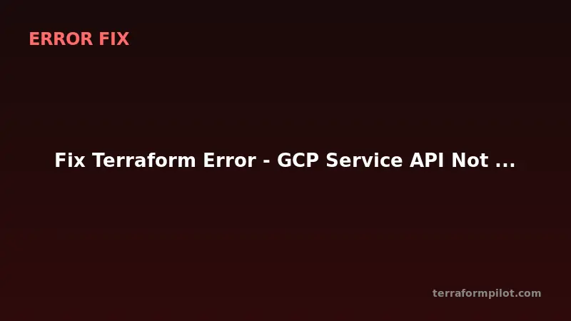 Fix Terraform Error - GCP Service API Not Enabled