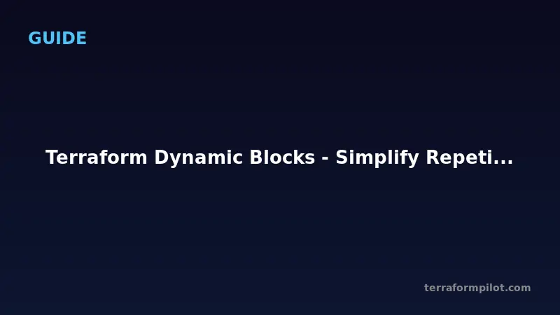 Terraform Dynamic Blocks - Simplify Repetitive Configuration