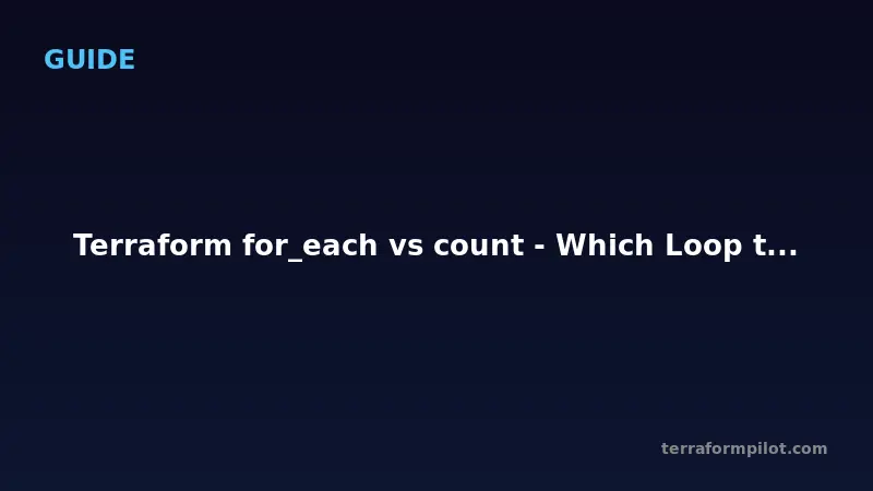 Terraform for_each vs count - Which Loop to Use