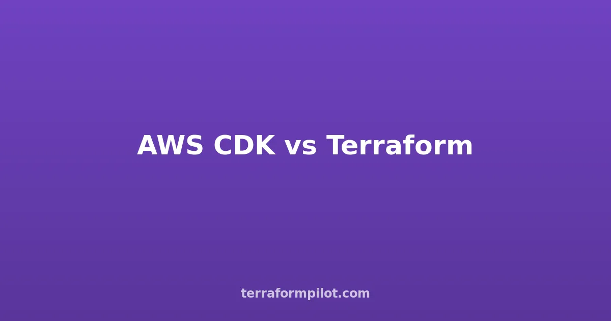 AWS CDK vs Terraform: Which IaC Tool Should You Use in 2026?