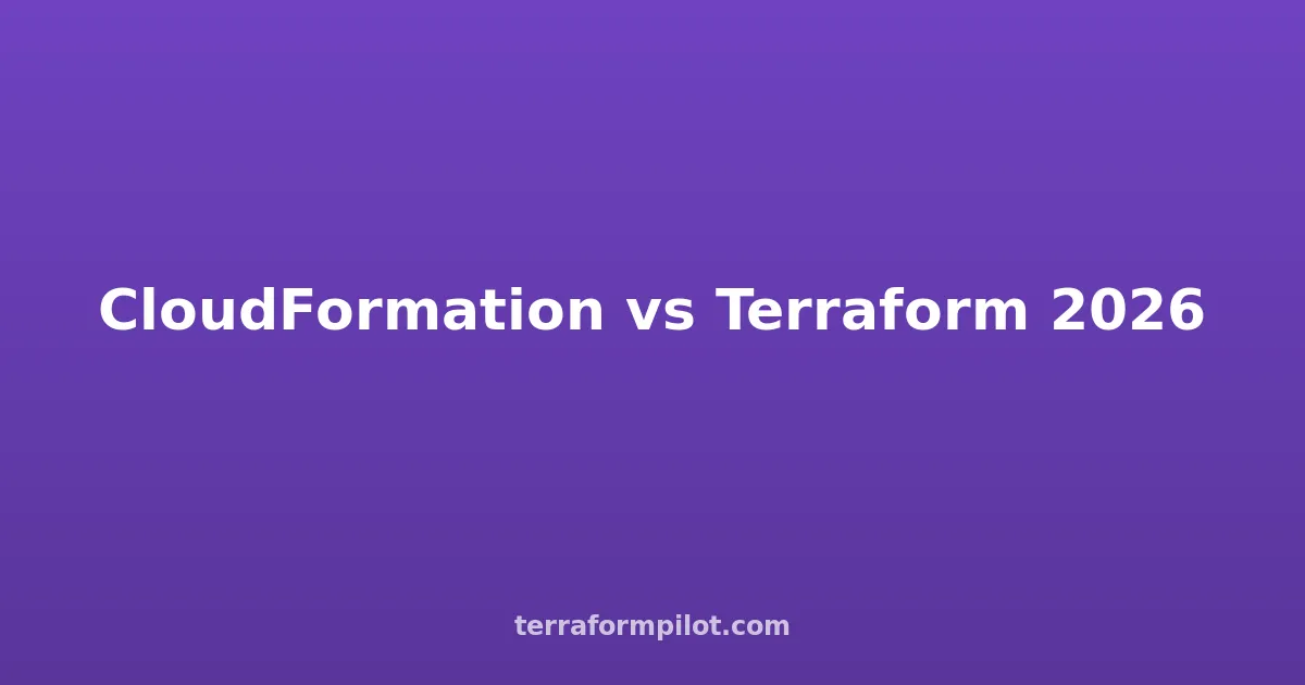 CloudFormation vs Terraform in 2026: AWS IaC Comparison