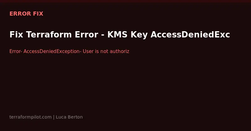 Fix Terraform Error - KMS Key AccessDeniedException