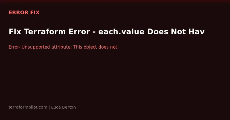 Fix Terraform Error - each.value Does Not Have Attribute