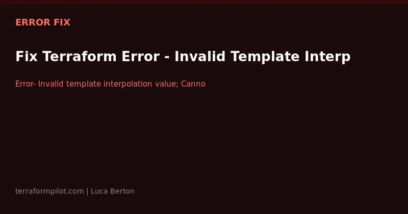 Fix Terraform Error - Invalid Template Interpolation