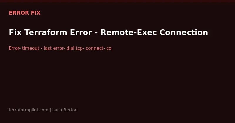 Fix Terraform Error - Remote-Exec Connection Refused