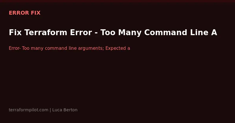 Fix Terraform Error - Too Many Command Line Arguments
