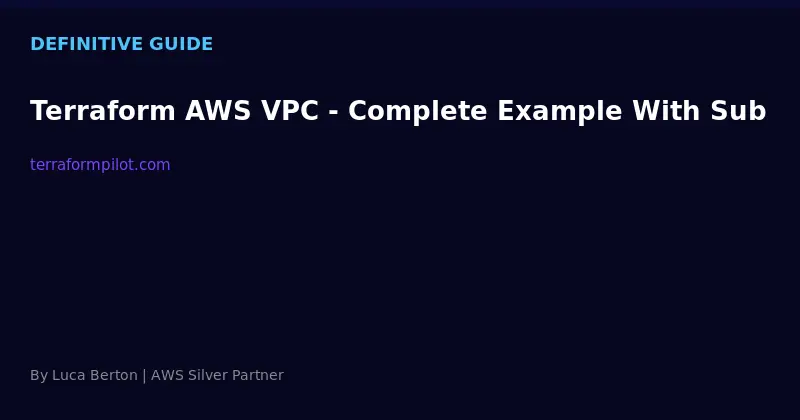 Terraform AWS VPC - Complete Example With Subnets, NAT, and Security Groups