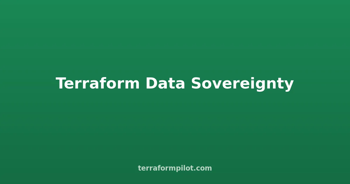 Terraform for Data Sovereignty: Geopatriation and Sovereign Cloud on AWS