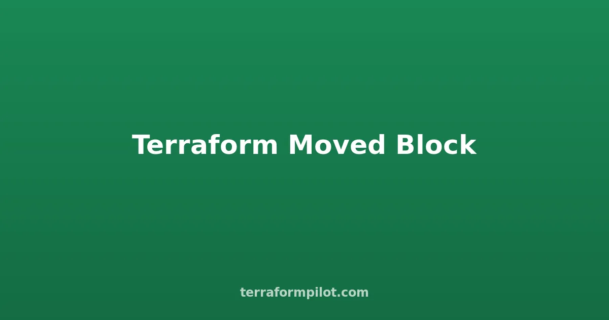 Terraform moved Block Explained: Rename Resources Without Destroying Them