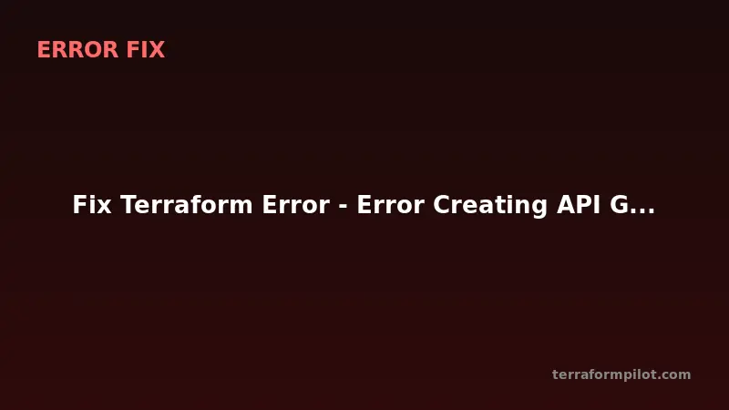 Fix Terraform Error - Error Creating API Gateway - ConflictException
