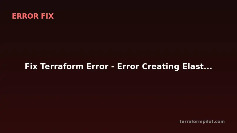 Fix Terraform Elasticache Cluster - CacheClusterAlreadyExists