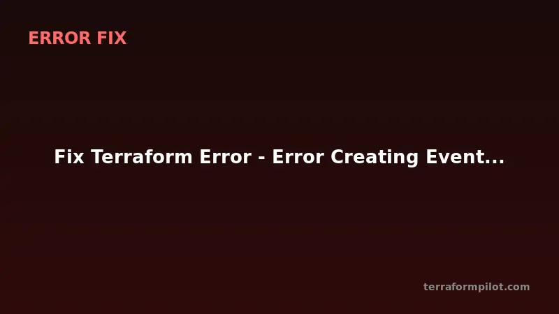 Fix Terraform EventBridge Rule - ResourceAlreadyExistsException