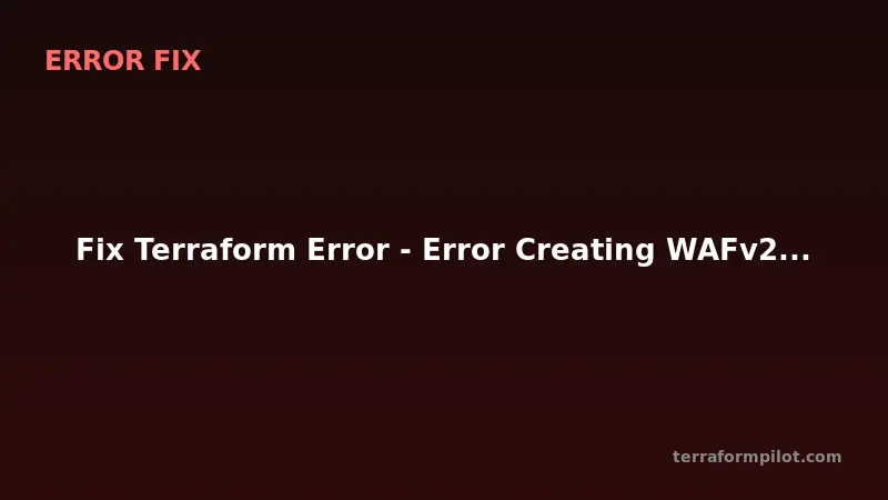 Fix Terraform Error - Error Creating WAFv2 WebACL - WAFInvalidParameterException