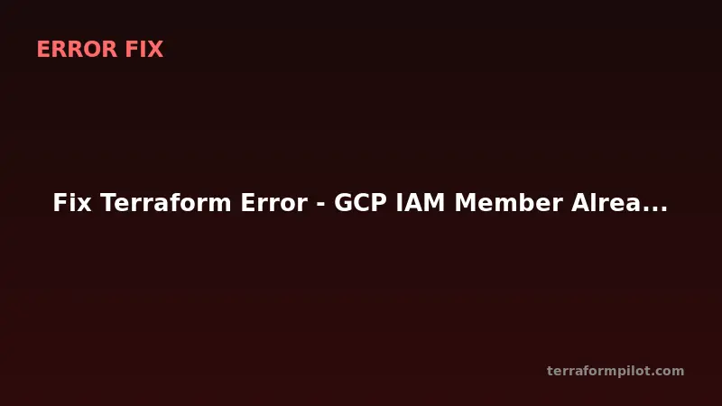 Fix Terraform Error - GCP IAM Member Already Exists