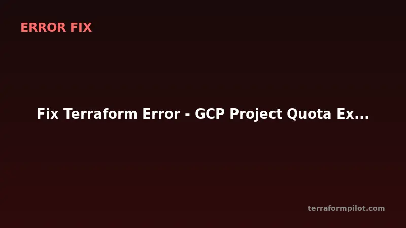 Fix: GCP Project Quota Exceeded for Networks