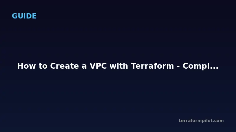 How to Create a VPC with Terraform - Complete AWS Networking Guide