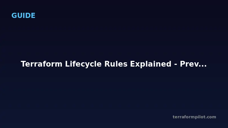 Terraform Lifecycle Rules Explained - Prevent Accidental Destruction